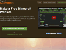 Tablet Screenshot of minecraftwebsites.com